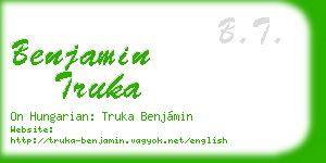benjamin truka business card